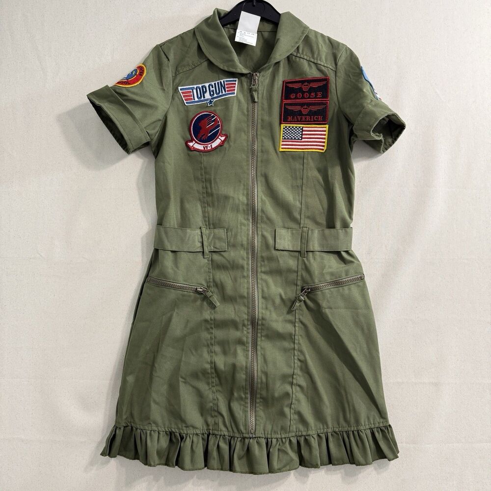 Top Gun Flight Dress Ladies Size Small Maverick Halloween Costume Womens